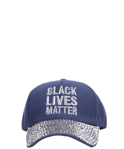 Black Lives Matter Rhinestone Cap CAP00495 NAVY